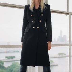 Zara Italian wool coat with buttons